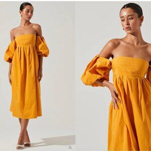 ASTR the label Women's Carlin Dress in Mango Color
